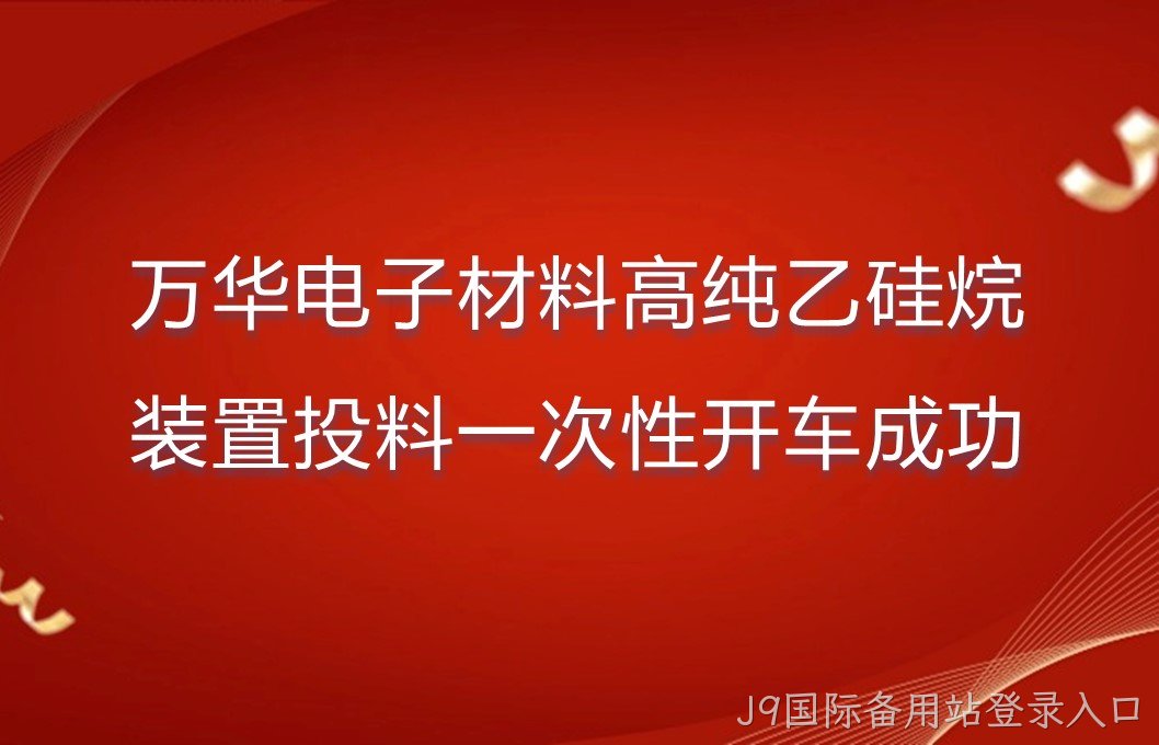 万华电子材料高纯乙硅烷装置投料一次性开车成功